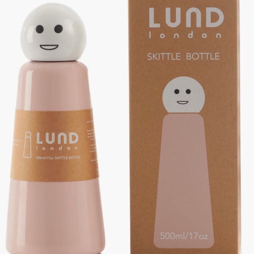Lund London Skittle Bottle 500ml Pink And White Smile