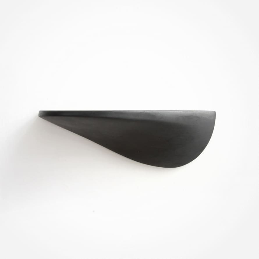 Thomas Poganitsch Design  Concrete Small Wall Shelf - Left Black