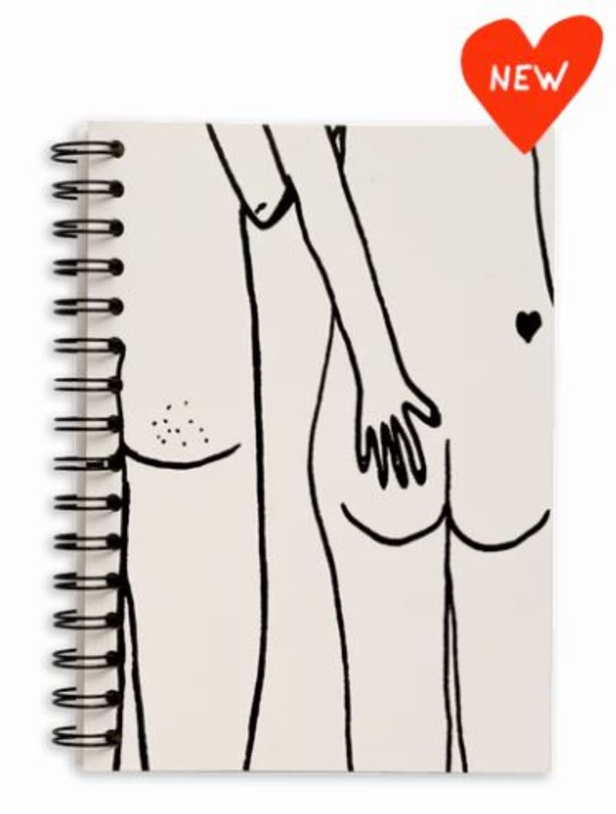 Helen B Wire-o notebook A5 - Naked couple back