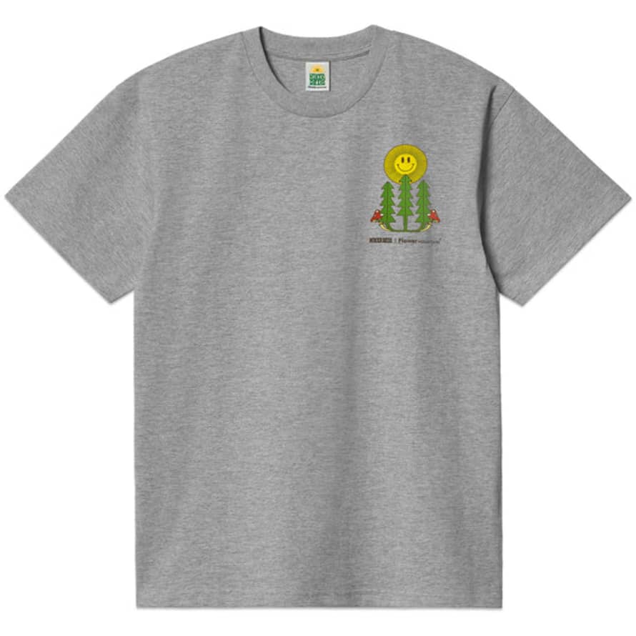 Flower Mountain Hikerdelic X Personal Growth T-shirt - Grey Marl