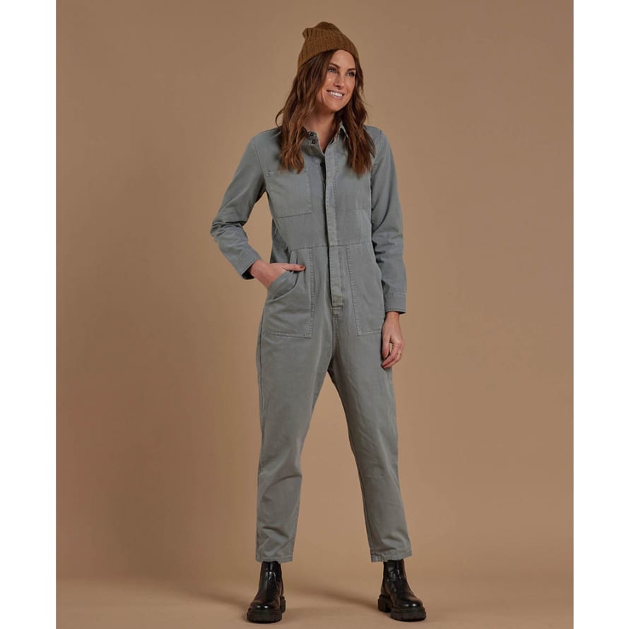 Rylee + Cru Coverall Jumpsuit - Dusty Blue