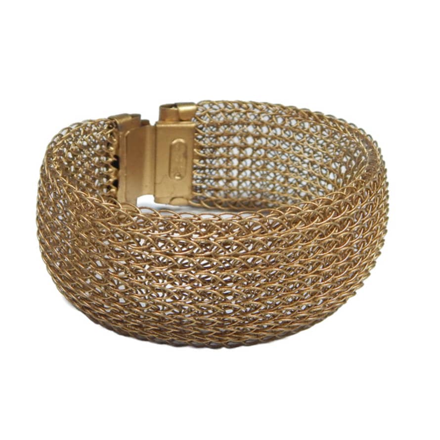 Narratives The Agency Flat Viking Knit Bracelet - Gold Alloy
