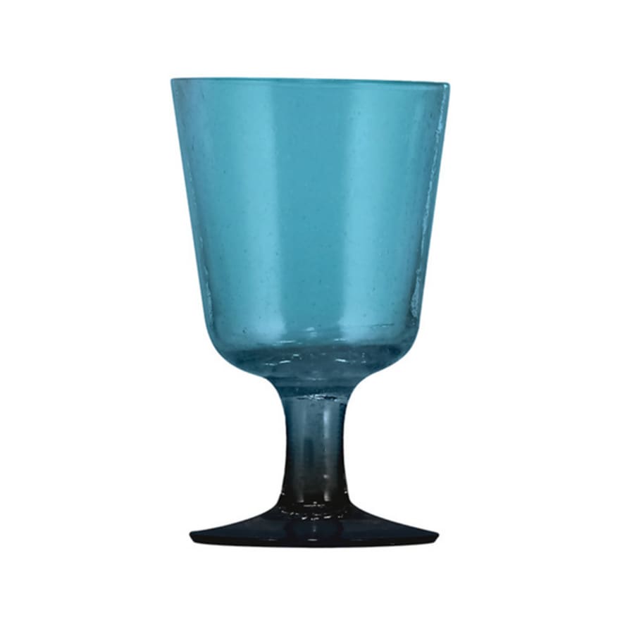 British Colour Standard Handmade Wine Glass - Mineral Blue