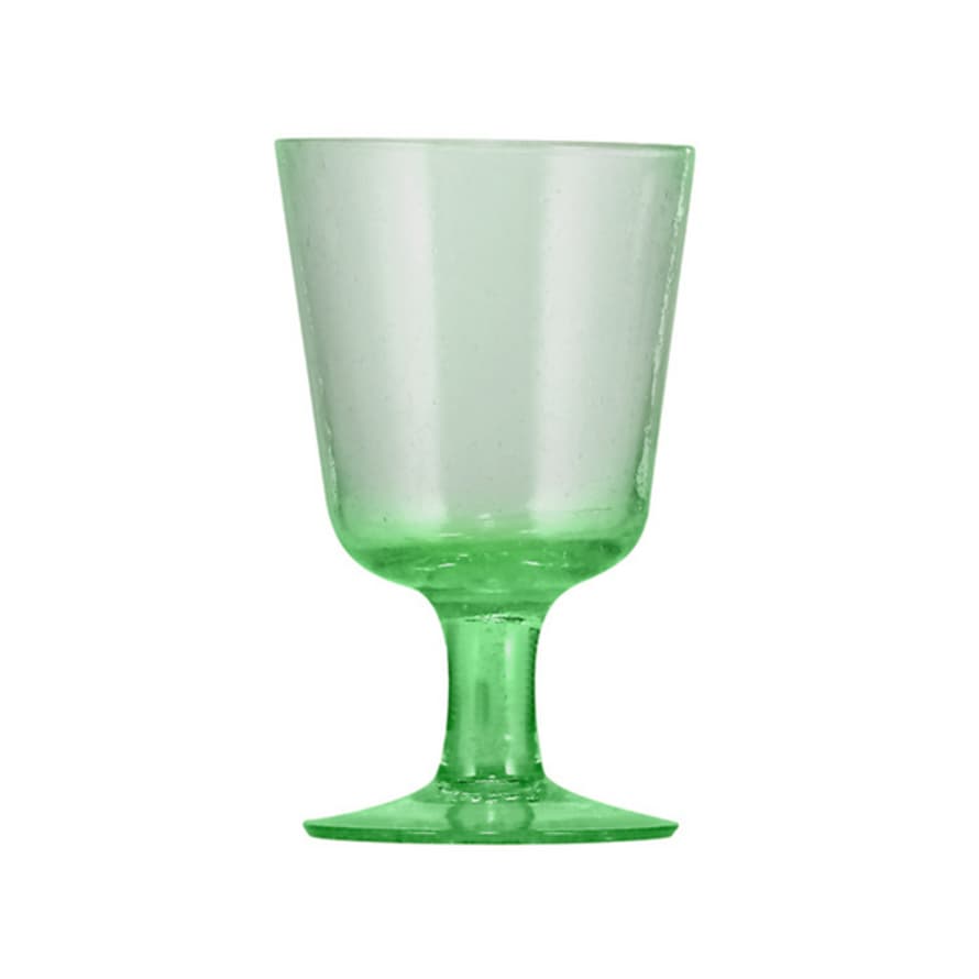 British Colour Standard Handmade Wine Glass - Malachite Green