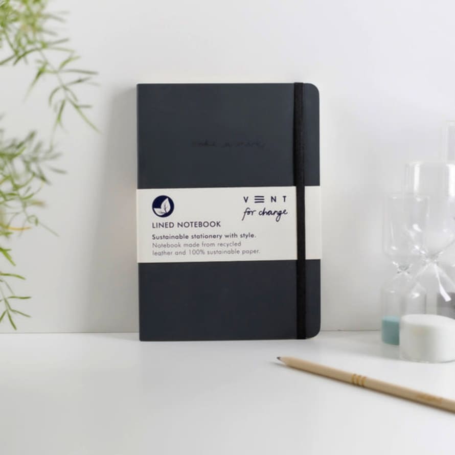 VENT for change Releather & Sustainable A5 Make A Mark Notebook - Charcoal