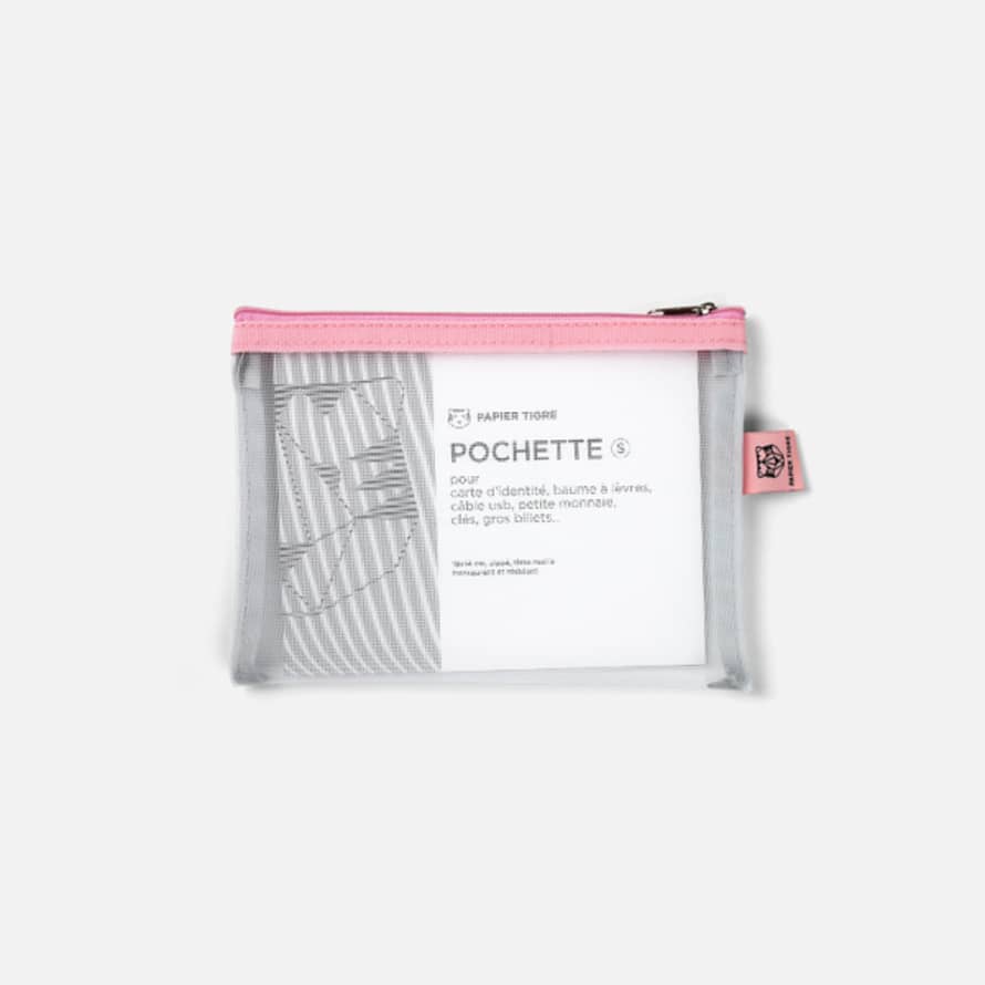 Papier Tigre Mesh Pouch Small Pink