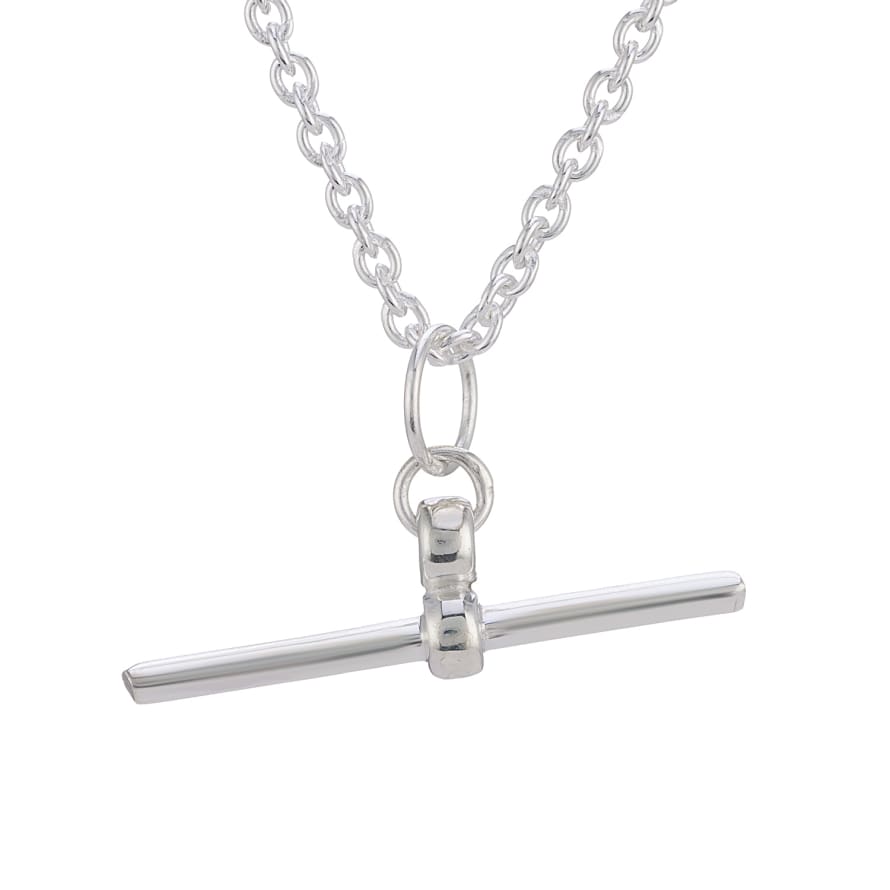 CollardManson T Bar Chain Necklace Silver