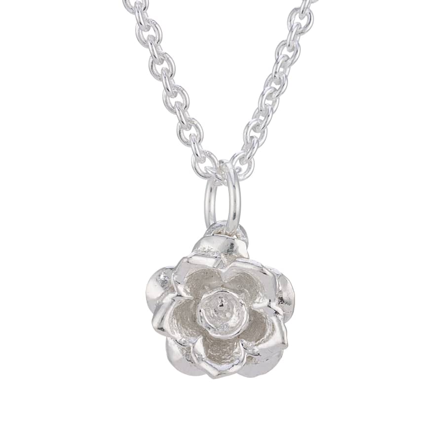 CollardManson Silver Rose Necklace
