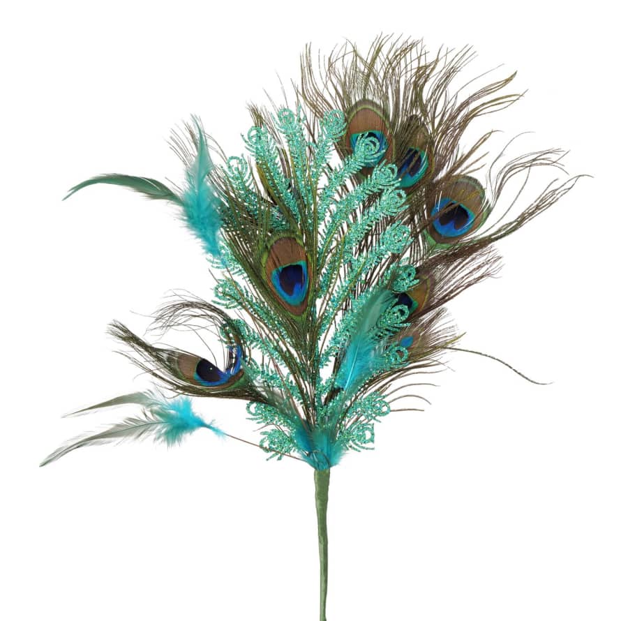 &Quirky Opulent Peacock Feather Stem