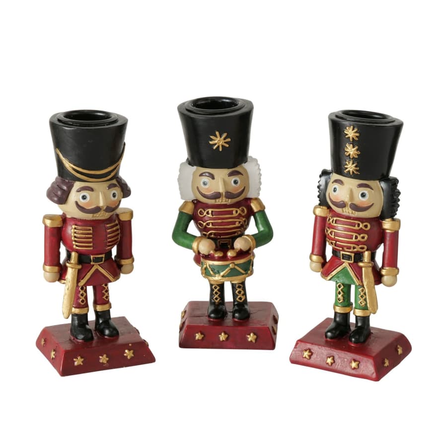 &Quirky Nutcracker Candle Holder : Red Trousers, Green Trousers or Holding Drum