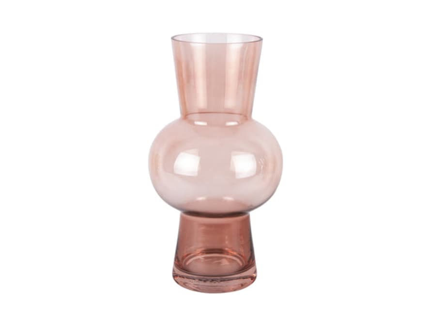 Present Time Small Faded Pink Gleam Glass Vase