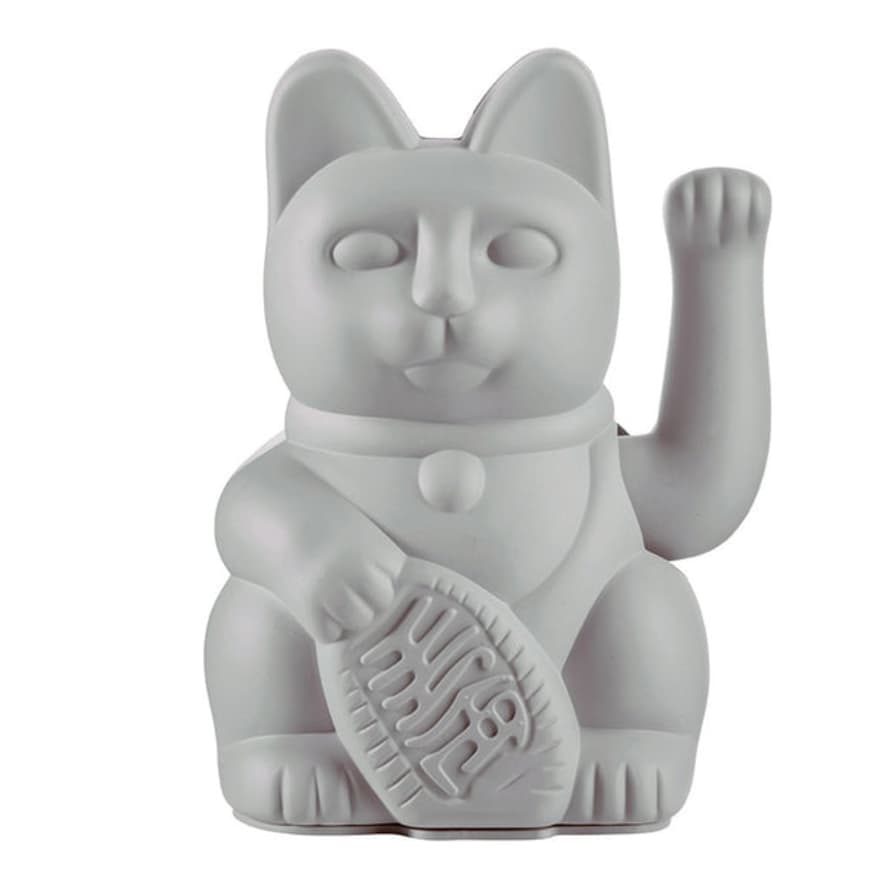 Donkey Products Grey Lucky Waving Cat Ornament