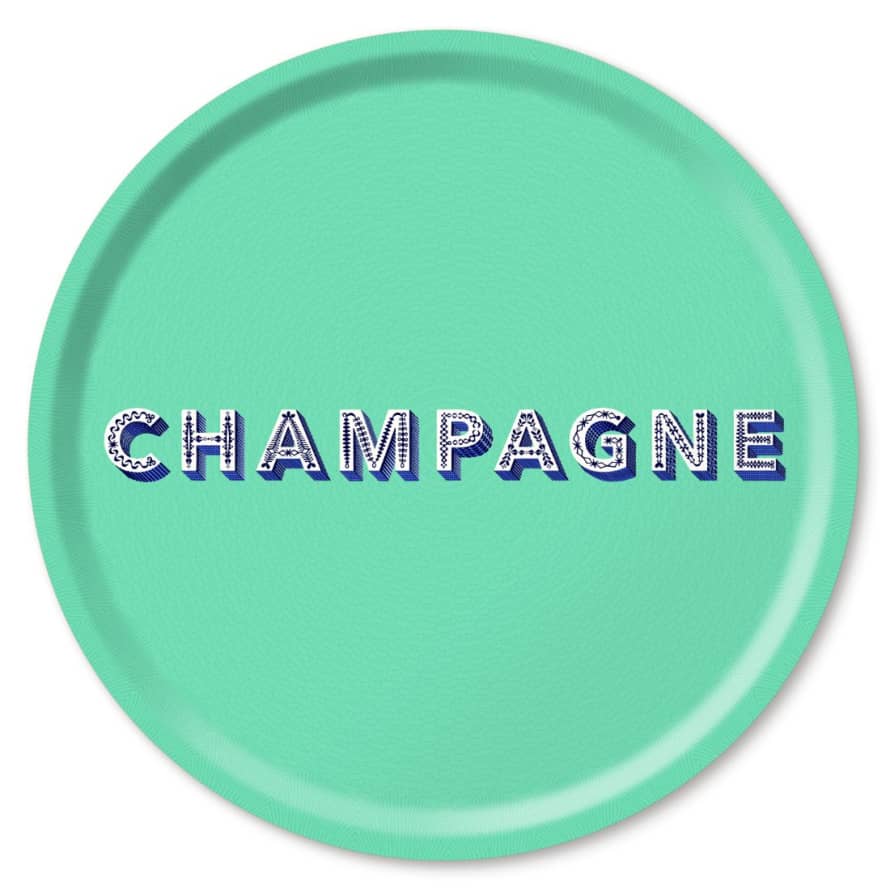 Jamida Seafoam Round Asta Barrington Champagne Tray