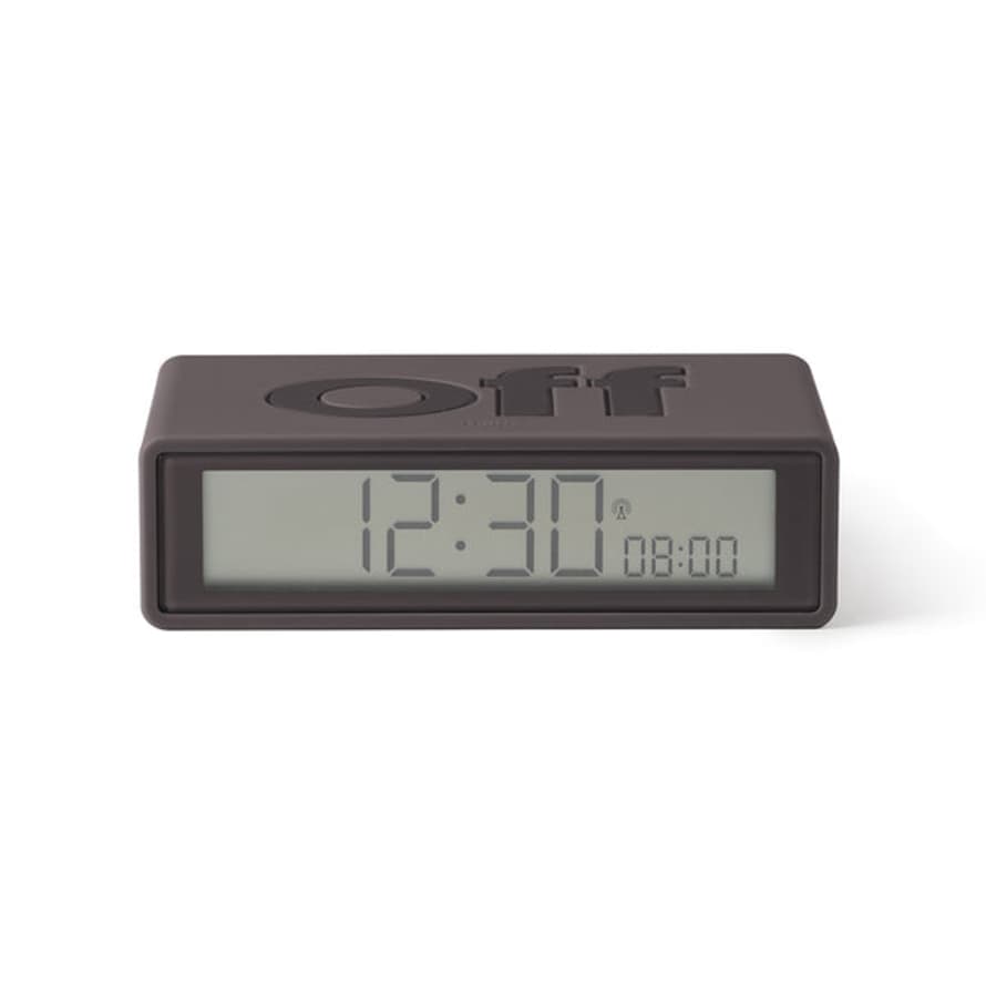 Lexon Flip+ Dark Grey Alarm Clock