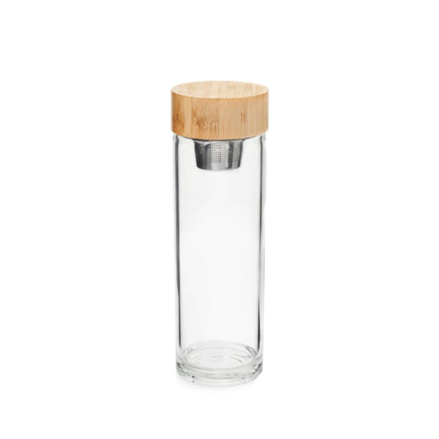 Kikkerland Design Zen Tea Infuser Glass Bottle