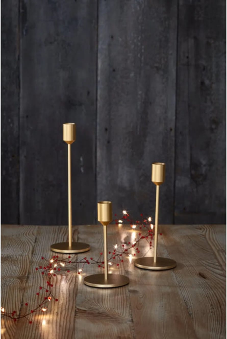 Lightstyle London Candle Stand In Matt Gold
