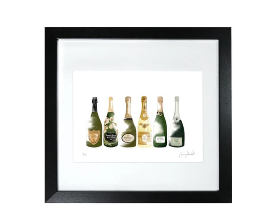 Corinne Alexander Champagne Print Framed