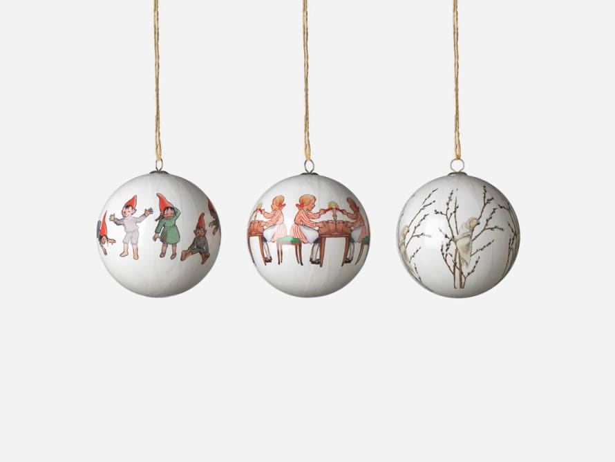 Design House Stockholm  Beskow Christmas Tree Ornaments- Little Willow, Peter and Lotta's Christmas, Emily and Daisy