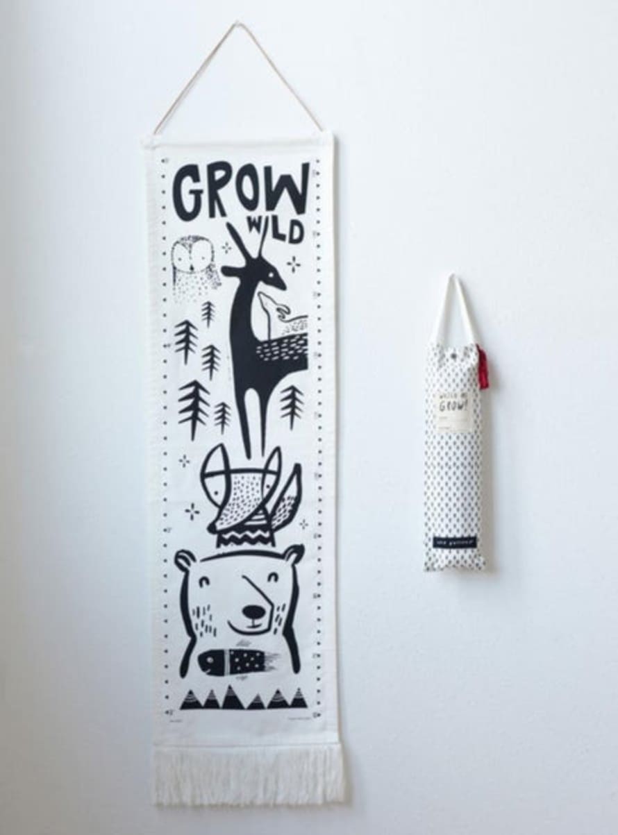 Wee Gallery Woodlands Organic Cotton Canvas Height Chart