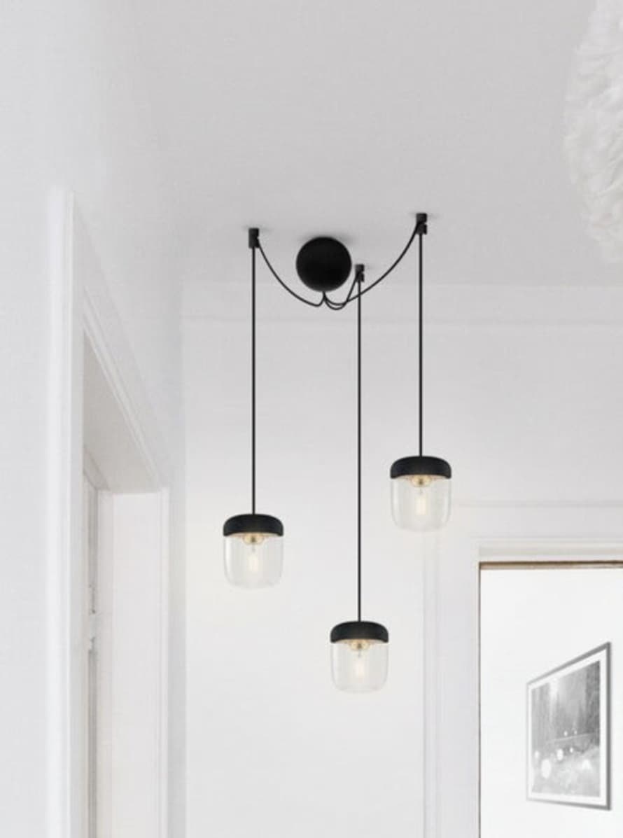 Umage (Formerly Vita) Black Cannonball 3 Cluster Light Fitting