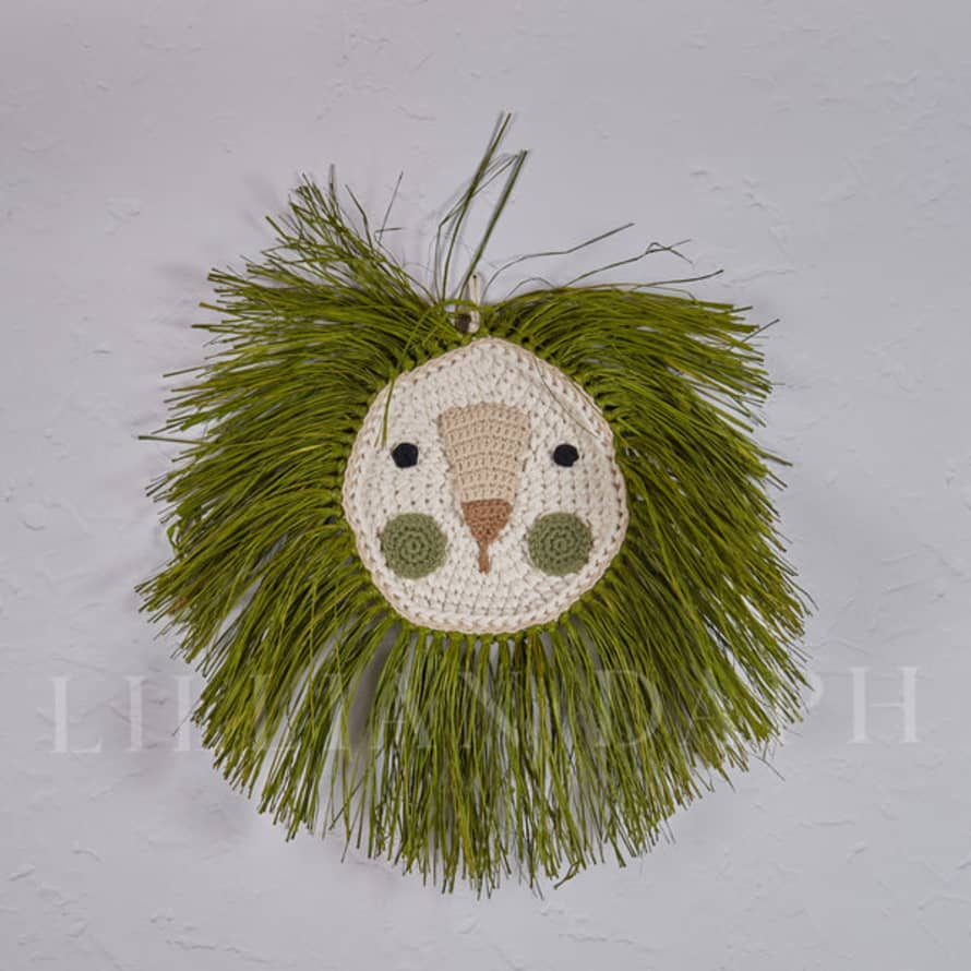 ILA Y ELA Crochet Lion Olive Green