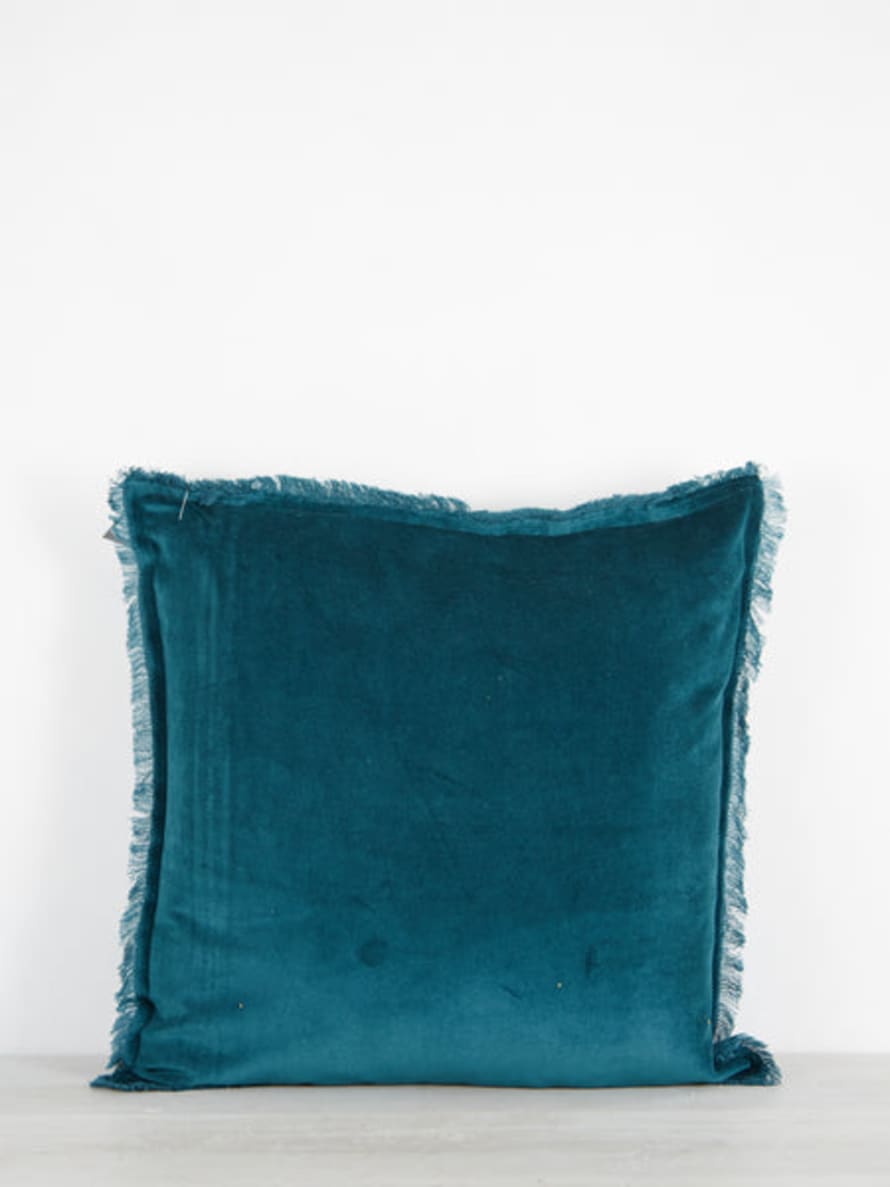 Viva Raise Uni Fara Cushion In Peacock Blue 45x45cm