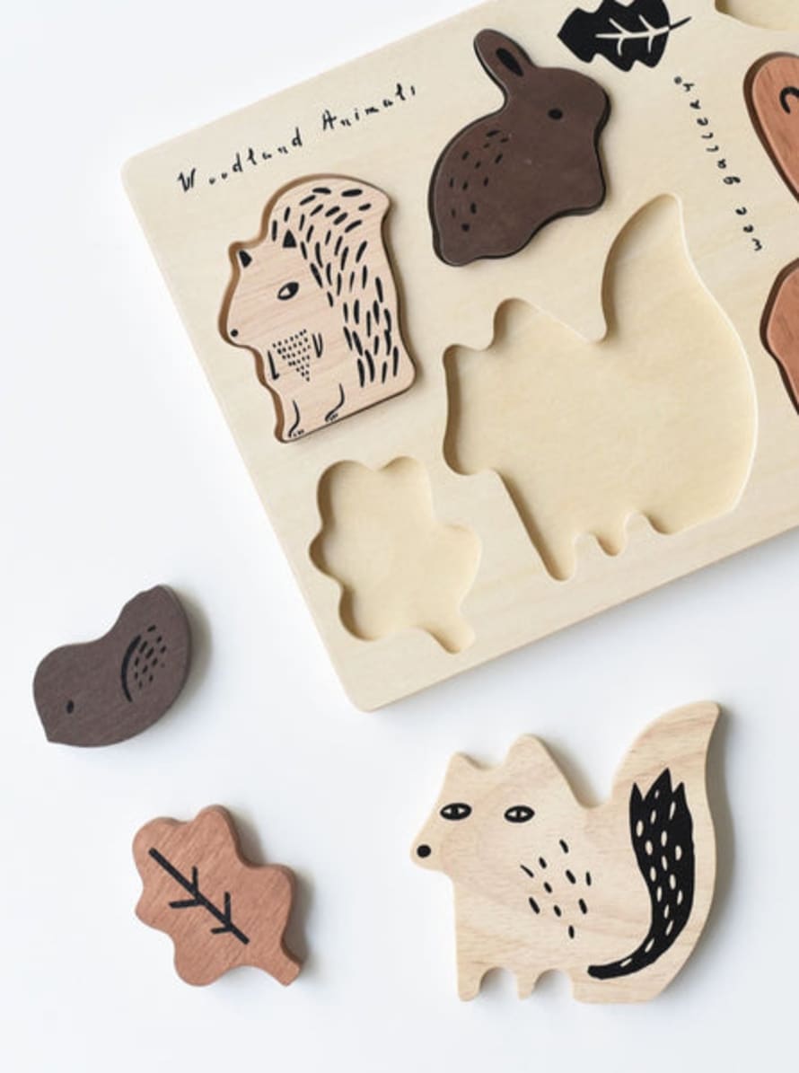 Wee Gallery Wooden Tray Puzzle - Woodland Animals