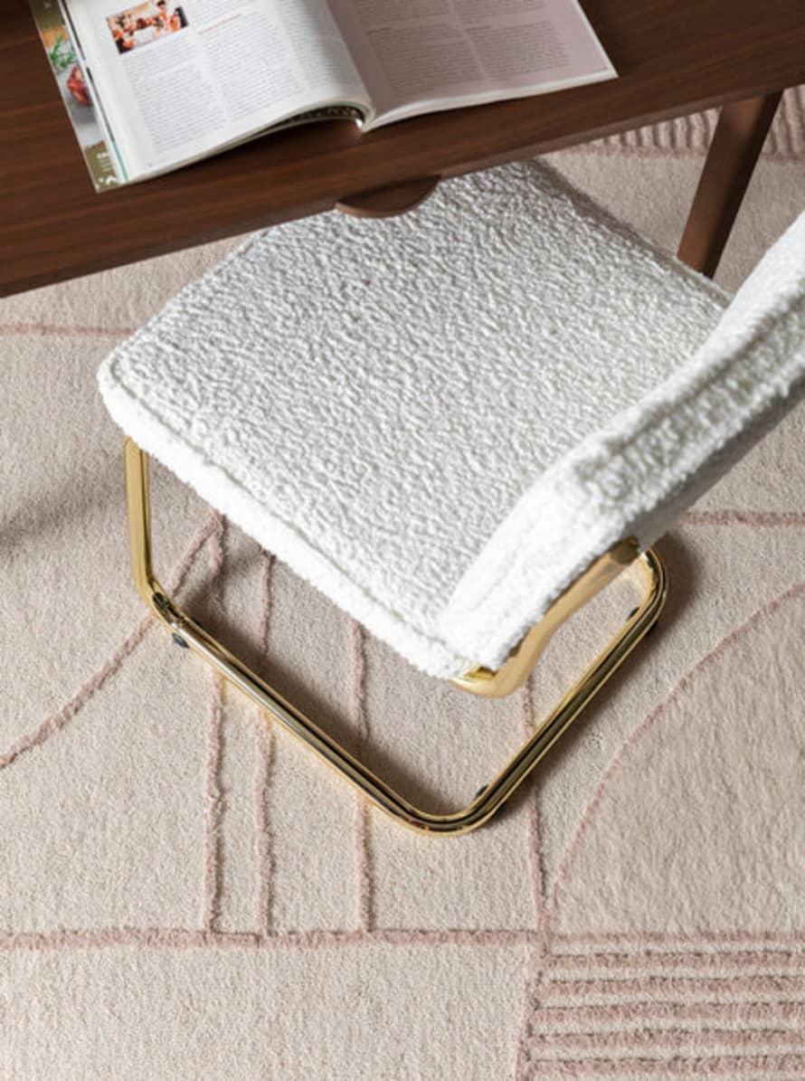 Zuiver Bliss Carpet In Natural And Pink 160 X 230