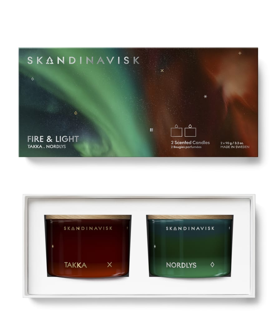 Skandinavisk Giftset Fire & Light (2 x 90g Candles) 