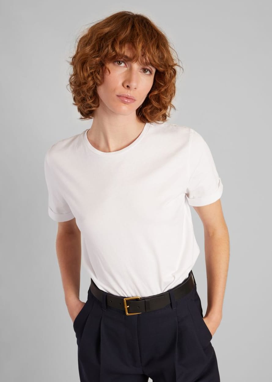 L’Exception Paris T-shirt With Rolled Up Sleeves And Embroidery