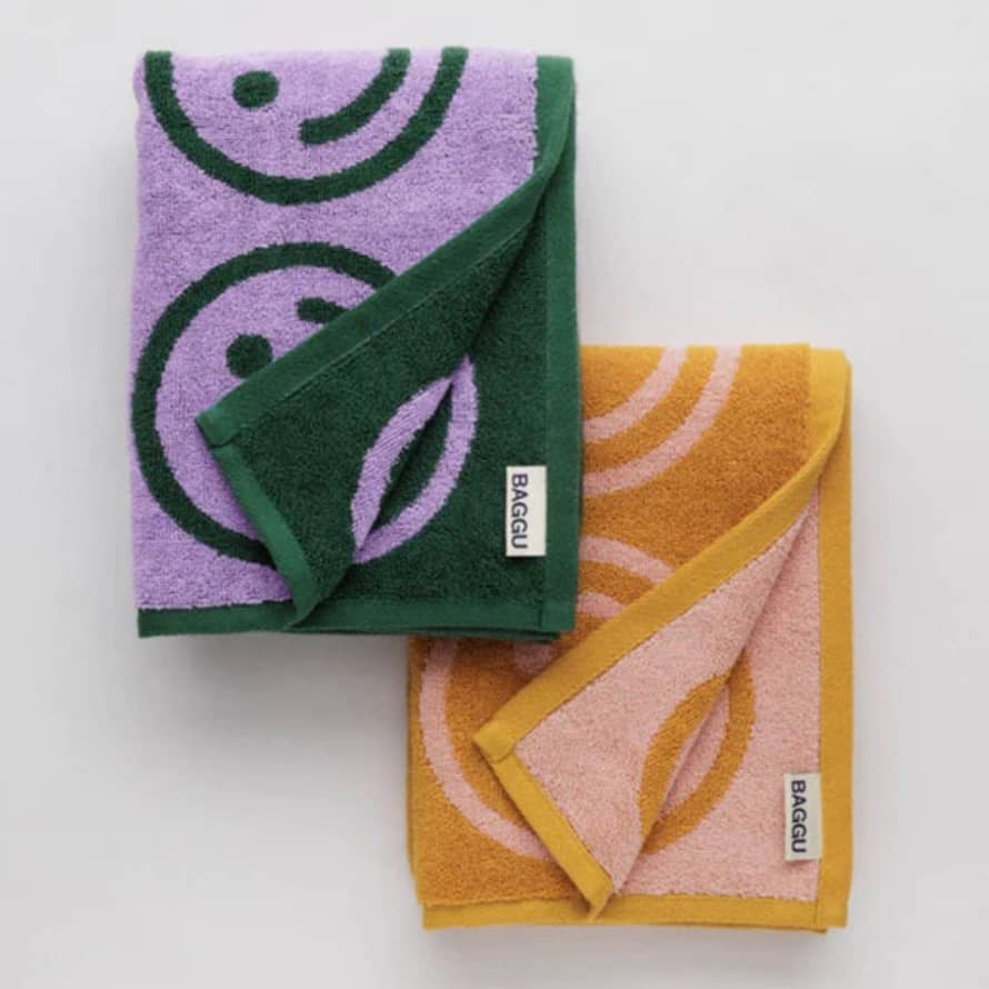Julia Davey Hand Towels In Marigold Happy By Baggu