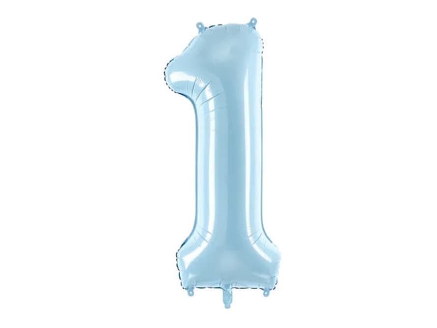 Partydeco Foil Balloon Number 1 Blue