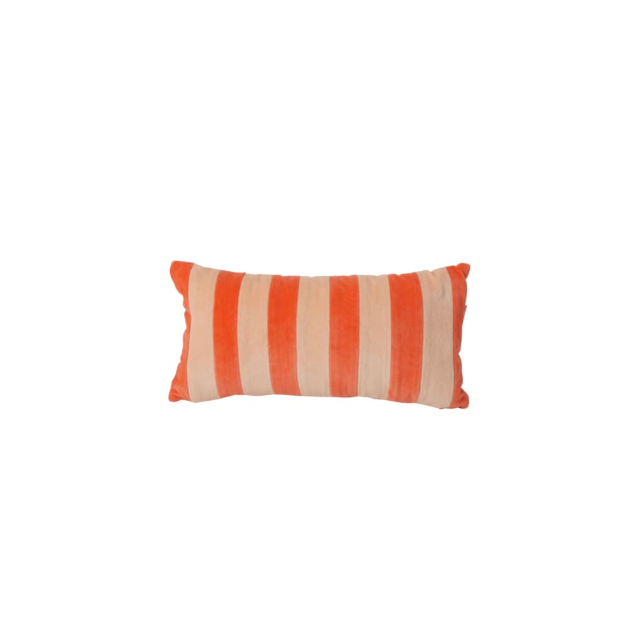 Rice by Rice Small Velvet Cushion - Apricot