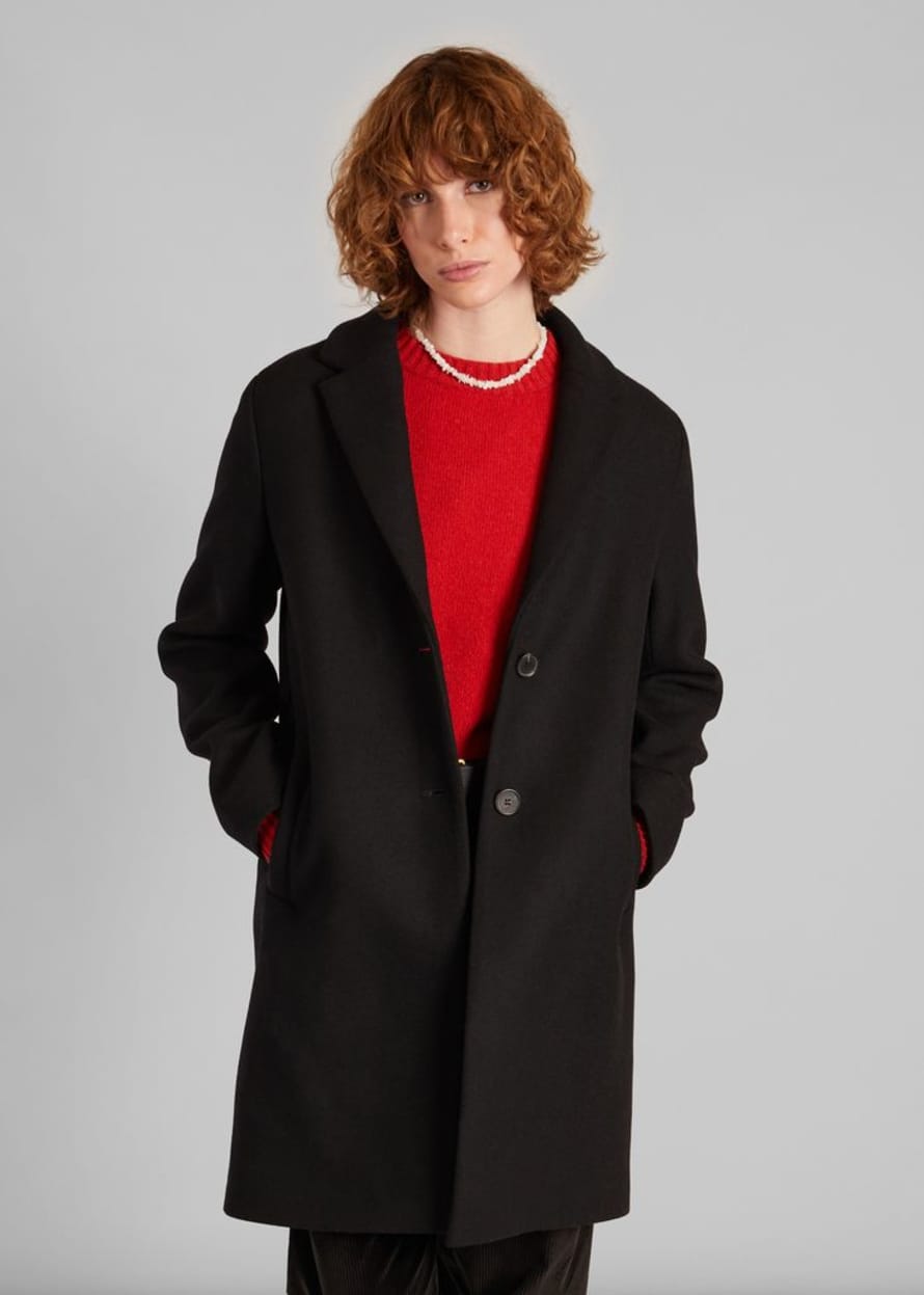 L’Exception Paris Straight Coat In New Wool Made In France