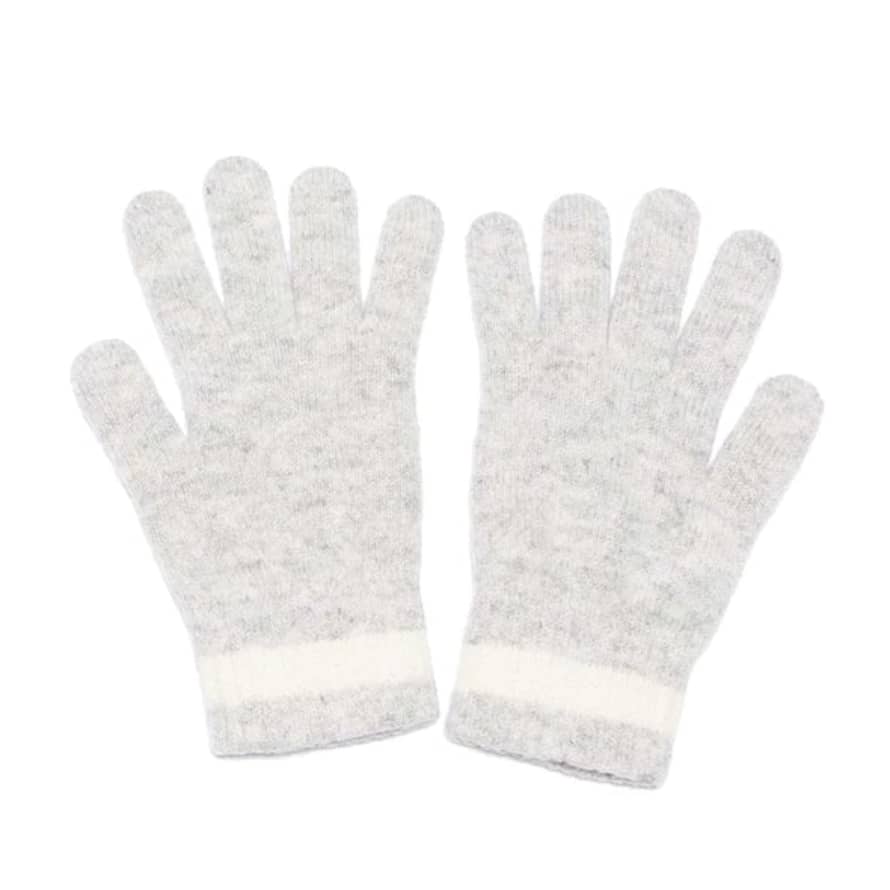 Green Thomas Knitwear Glove - Silver White
