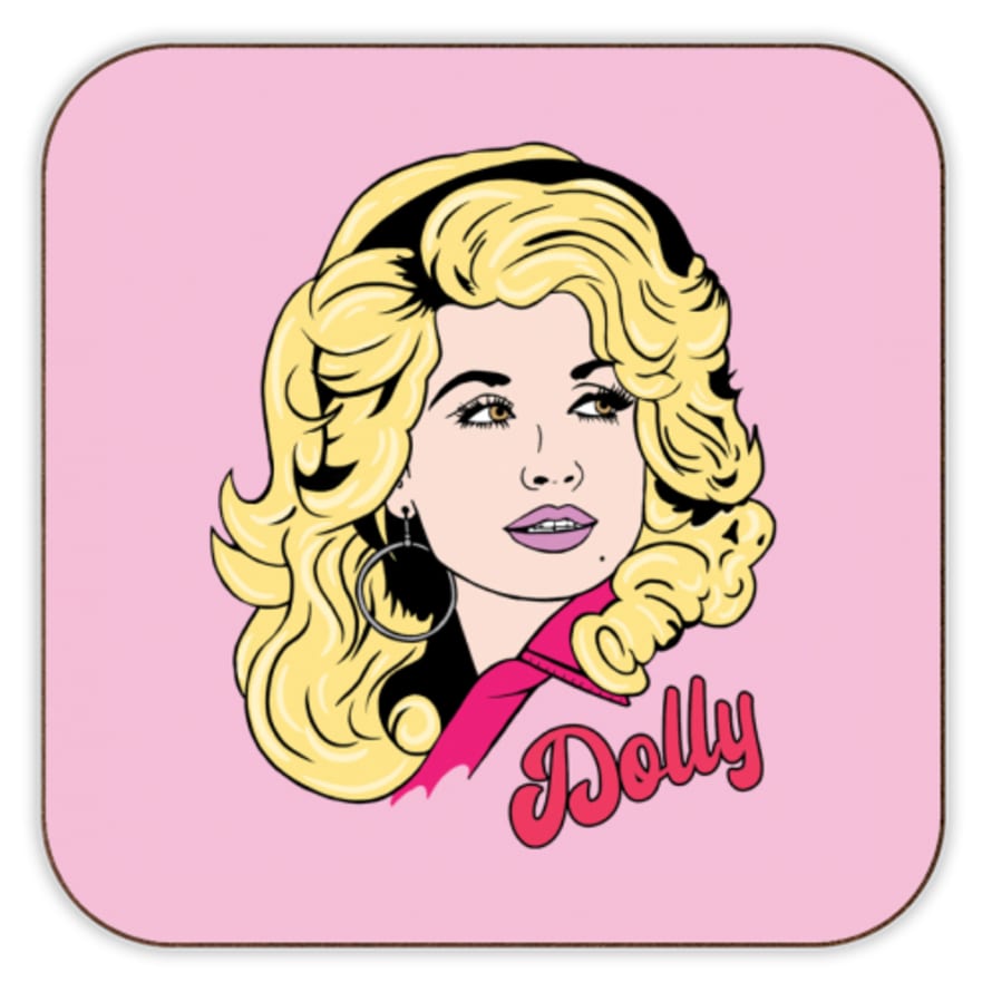Art Wow Dolly Parton Pink Coaster