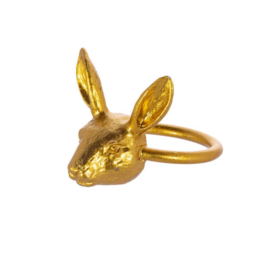 Sass & Belle  Gold Rabbit Napkin Ring - Set Of 2