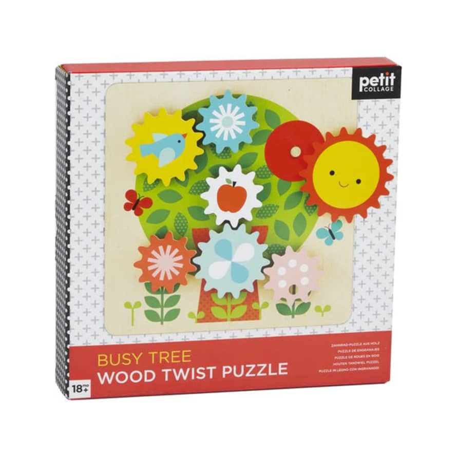 PetitCollage Busy Tree Wooden Twist Puzzle