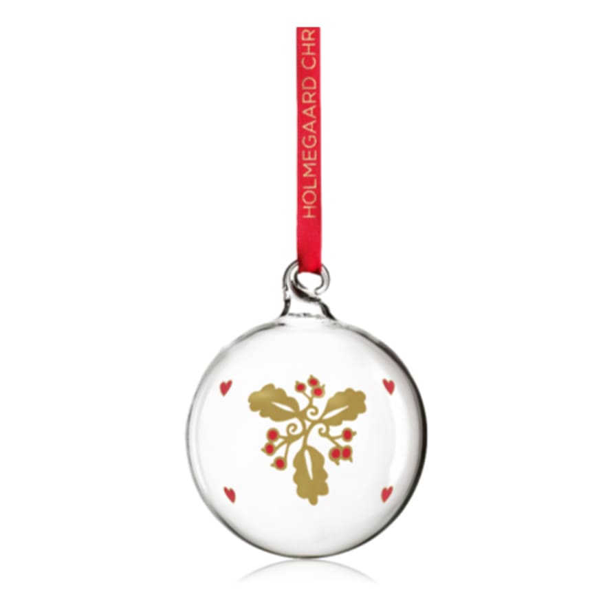 Holmegaard Clear Glass Annual Christmas Bauble Decoration 2022