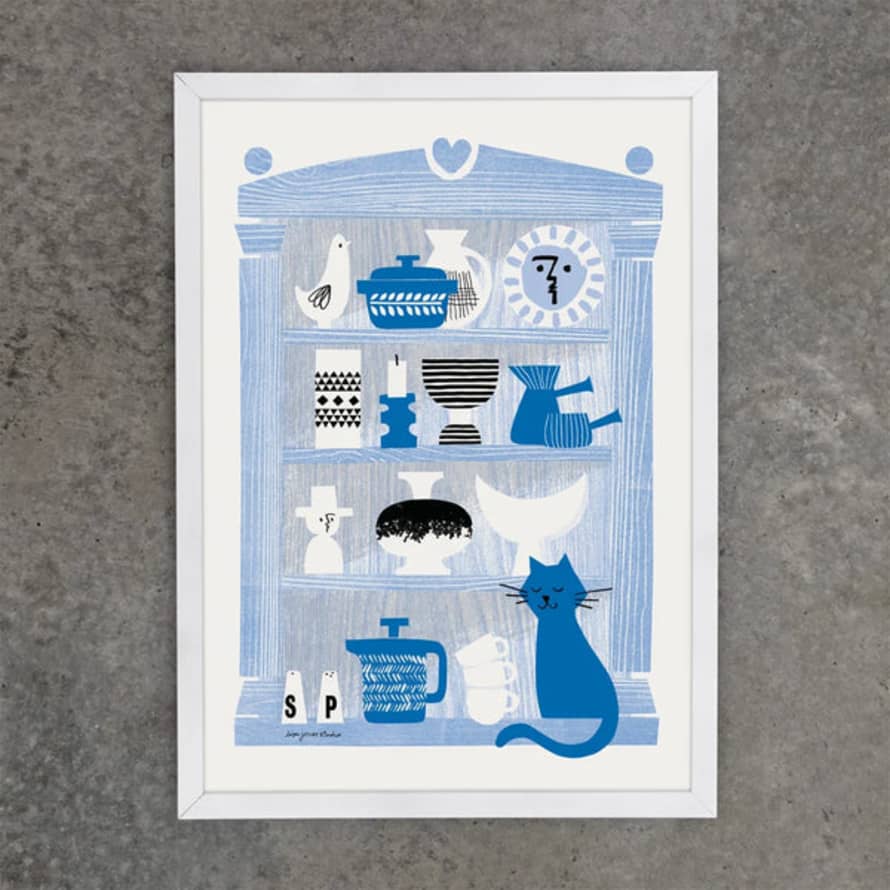 Lisa Jones Pom Pom, The Potter's Pet Cat Art Print