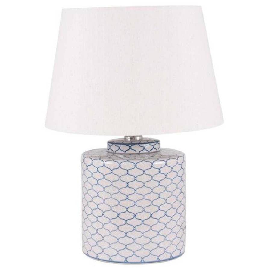 Distinctly Living Ceramic Table Lamp - Grey & Blue