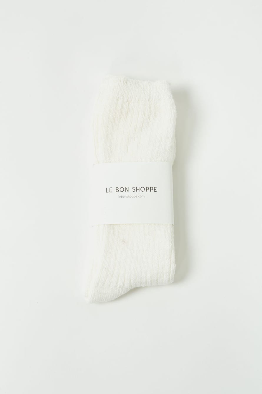 Le Bon Shoppe White Linen Cottage Socks