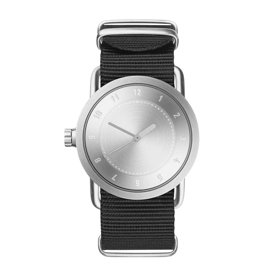 TID Watches No.1 36mm Steel and Black Nylon Wristband watch