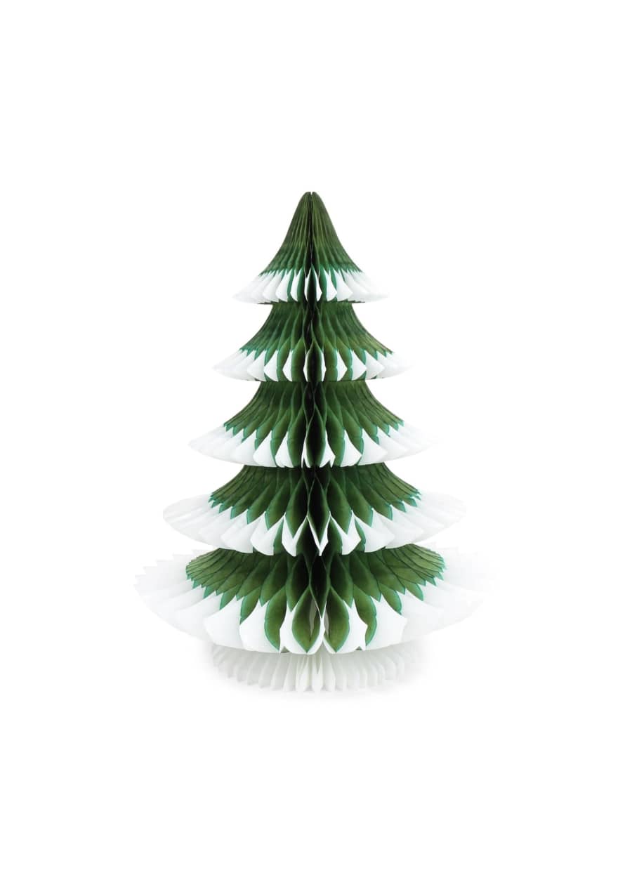 Paper Dreams Snow Tip Christmas Tree Decoration - 25cm in Moss