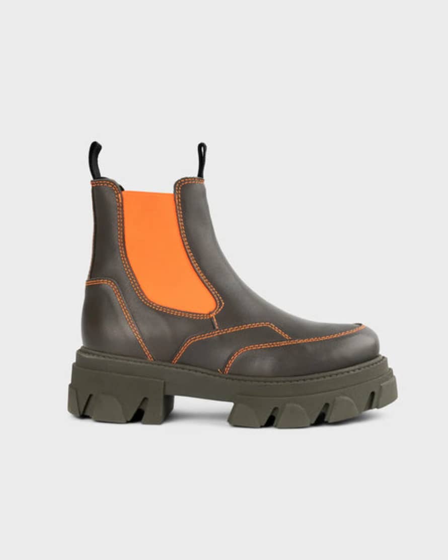 Shoe Biz Copenhagen Ulrica Boots Khaki/Orange