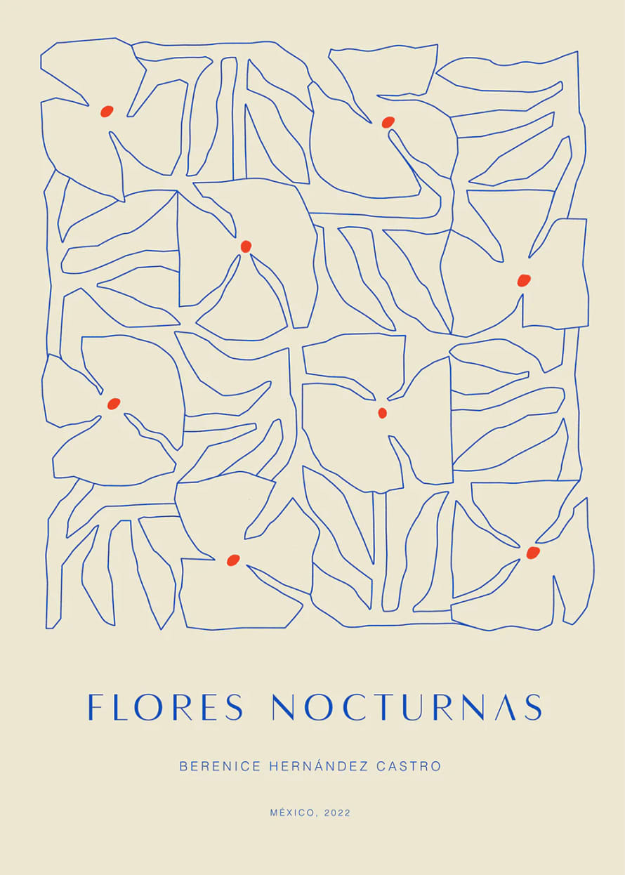 Paper Collective Flores Nocturnas 01 30 x 40 cm By Berenice Hernandez 