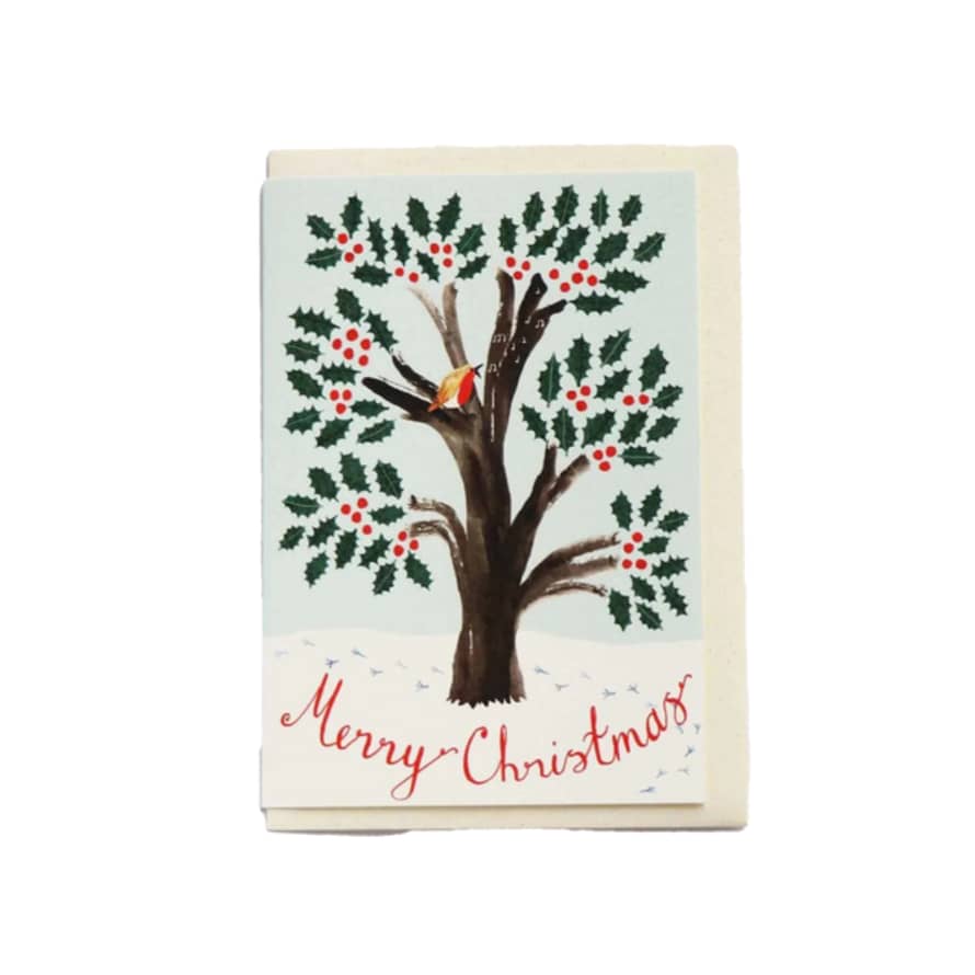 Hadley Paper Goods Holly Tree Cards Pack Of 6