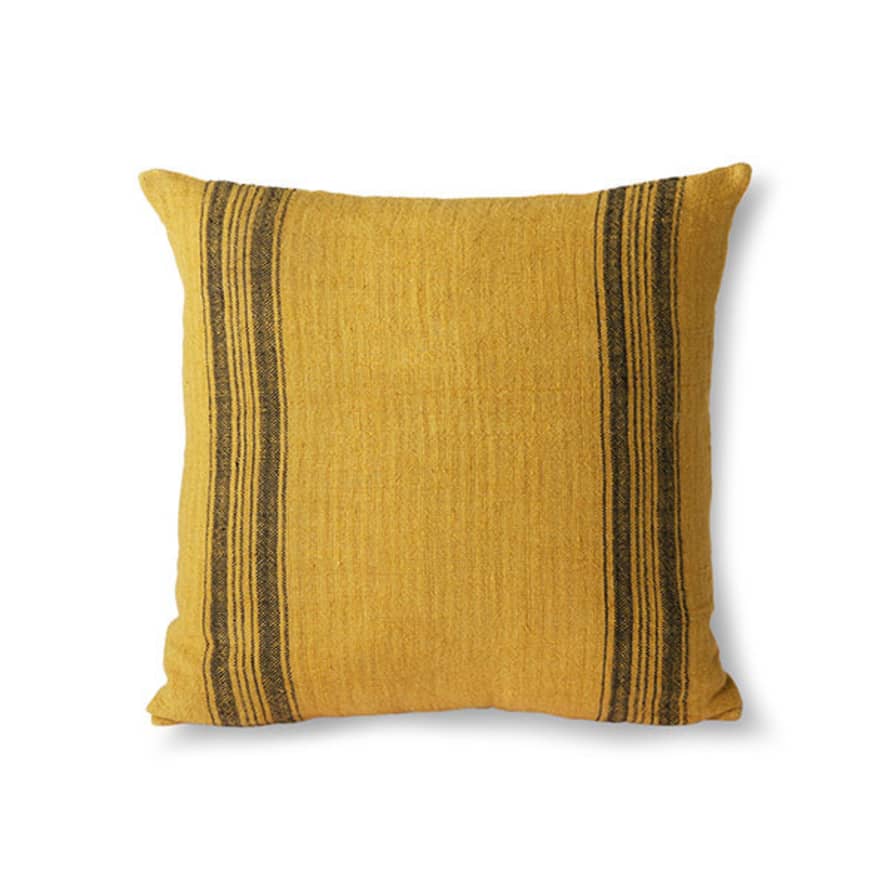 HK Living Linen Cushion Mustard (45x45cm)