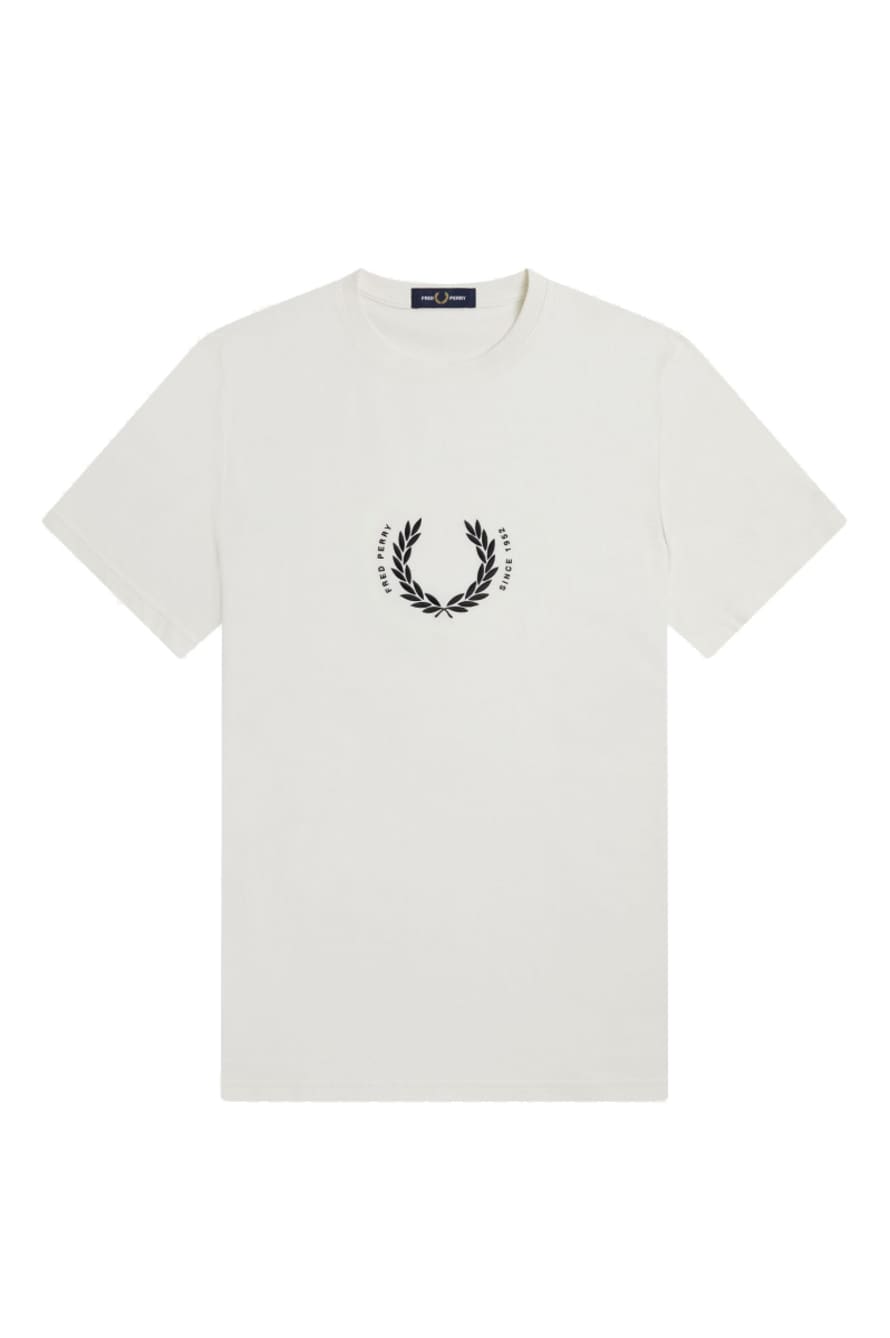 Fred Perry Fred Perry Circle Branding T-shirt Snow White