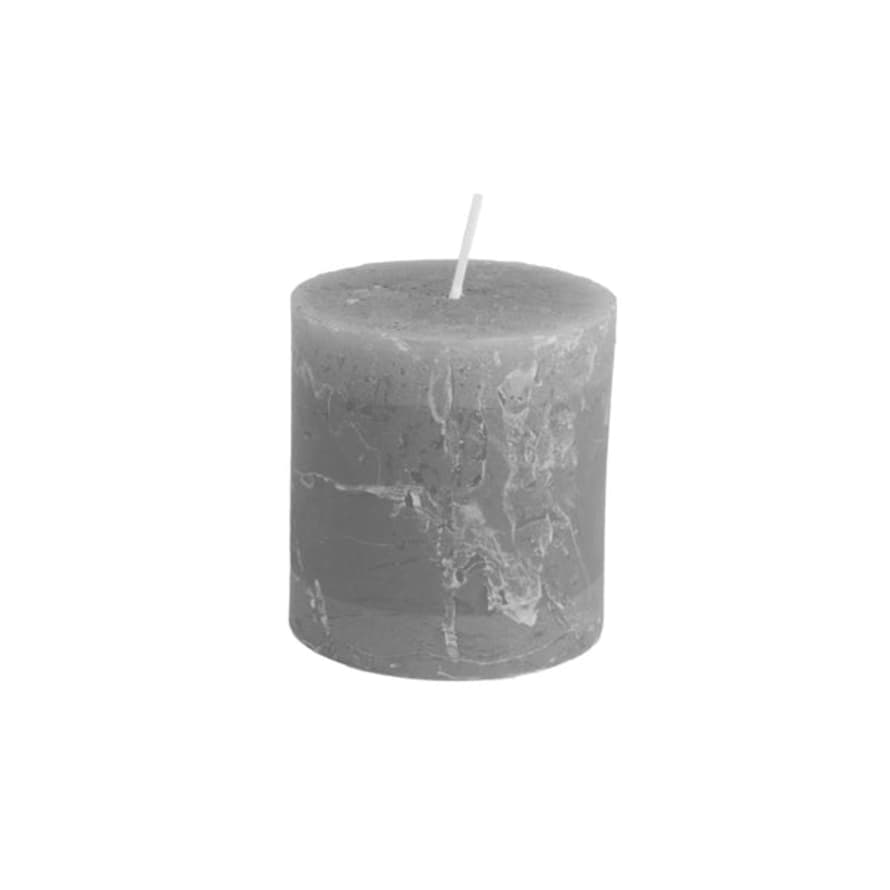 Grand Illusions Rustic Pillar Candle Light Grey 70x75mm